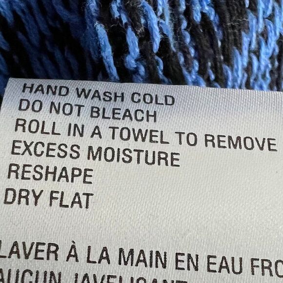 Woolrich Fair Isle Style Mock Neck 100% Cotton Sweater Size L - Picture 7 of 8